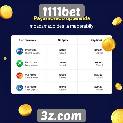 Vantagens das opções de pagamento no 1111bet