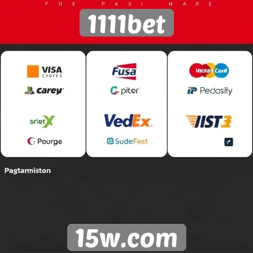 Sistemas de pagamento disponíveis no 1111bet